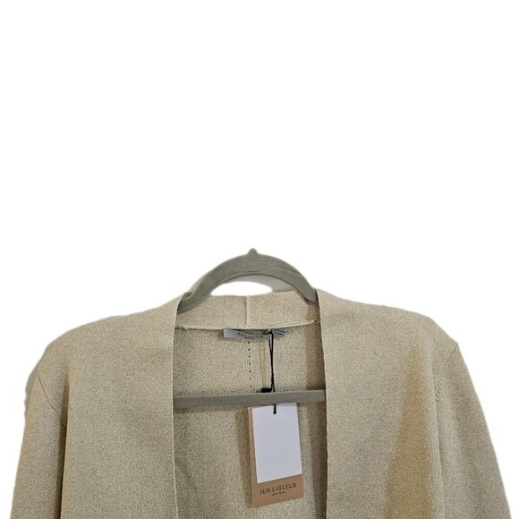 NWT M.M. Lafluer The Woolf Jardigan Knit 3.0 Ivory Champagne Metallic XL - Picture 5 of 15